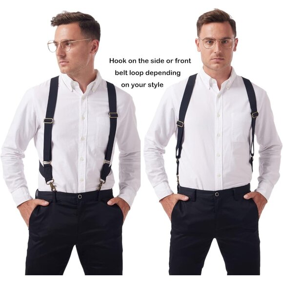 Heavy Duty Suspenders for Men Big and Tall Comfortable Adjustable Support - Picture 4 of 8